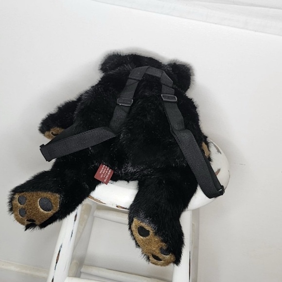 The Bearington Collection Back Pack Black Teddy 19” Bag Cute Fun RARE EU… - Picture 3 of 7